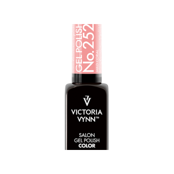 salon gel polish No.252 mild coral (TPO FREE, HEMA FREE, DI-HEMA FREE)