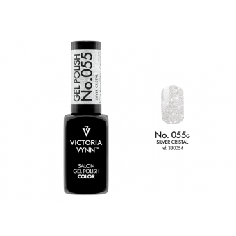 salon gel polish No.055 silver cristal