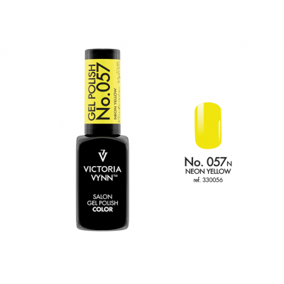salon gel polish No.057 neon yellow (TPO FREE, HEMA FREE, DI-HEMA FREE)