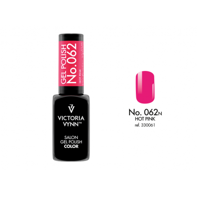 salon gel polish No.062 hot pink (TPO FREE, HEMA FREE, DI-HEMA FREE)