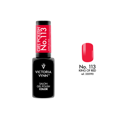 salon gel polish No.113 king of red (TPO FREE, HEMA FREE, DI-HEMA FREE)