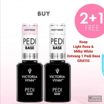 Pedi Base Milky White + Light Rose (2+1 gratis)